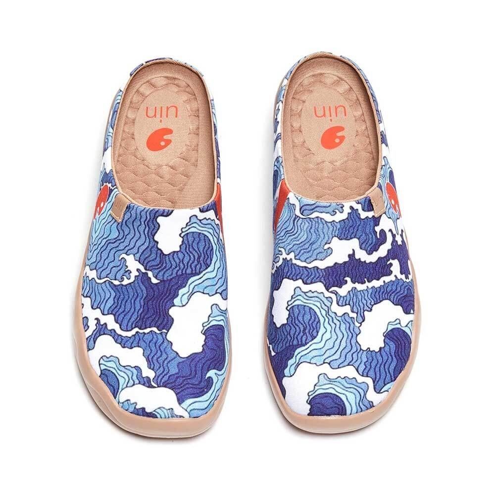 UIN Men's Slipper Comfort Mules Walking Casual Slip Ons Shoes (Wave Slipper)133